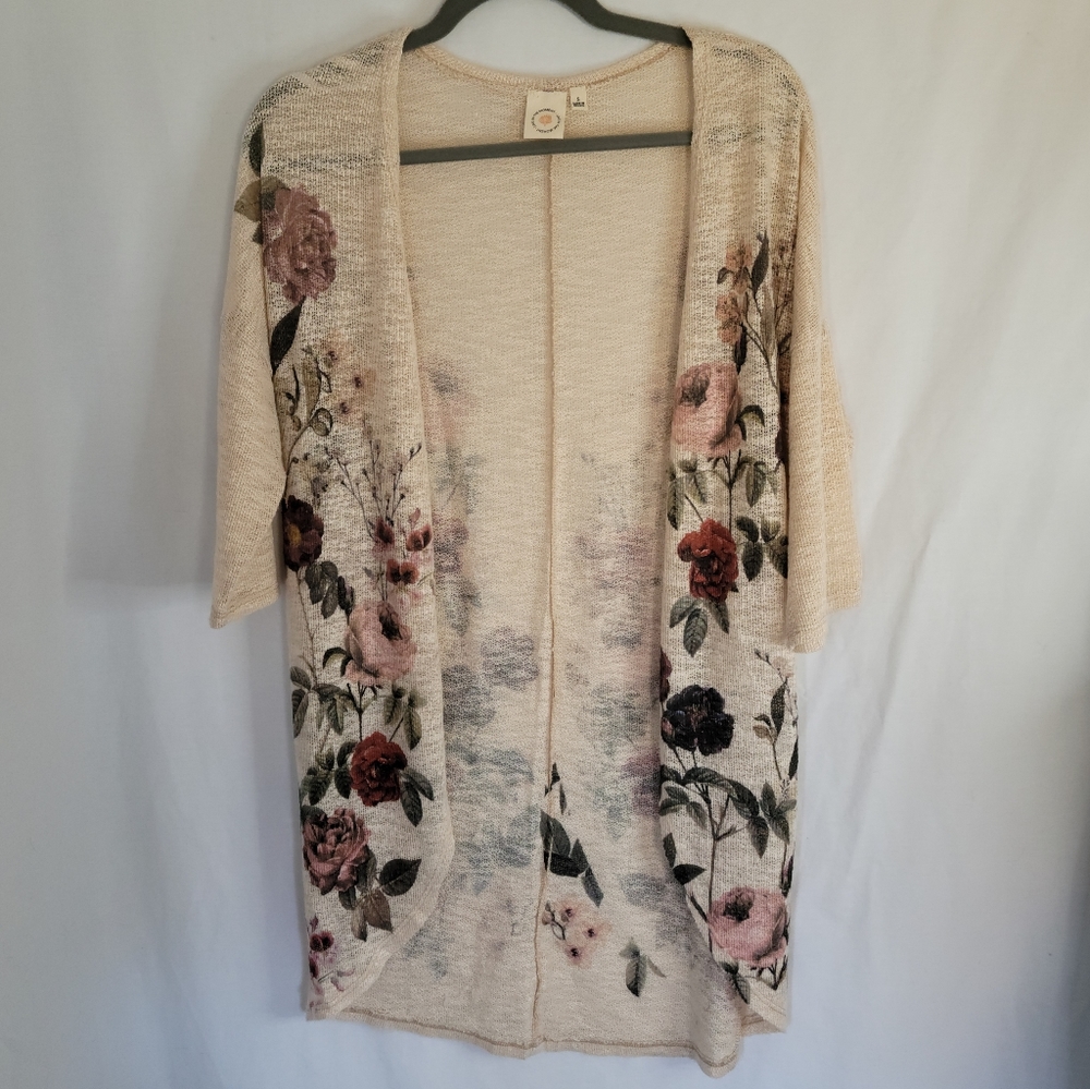 Live In The Moment Floral Cardigan Size Small